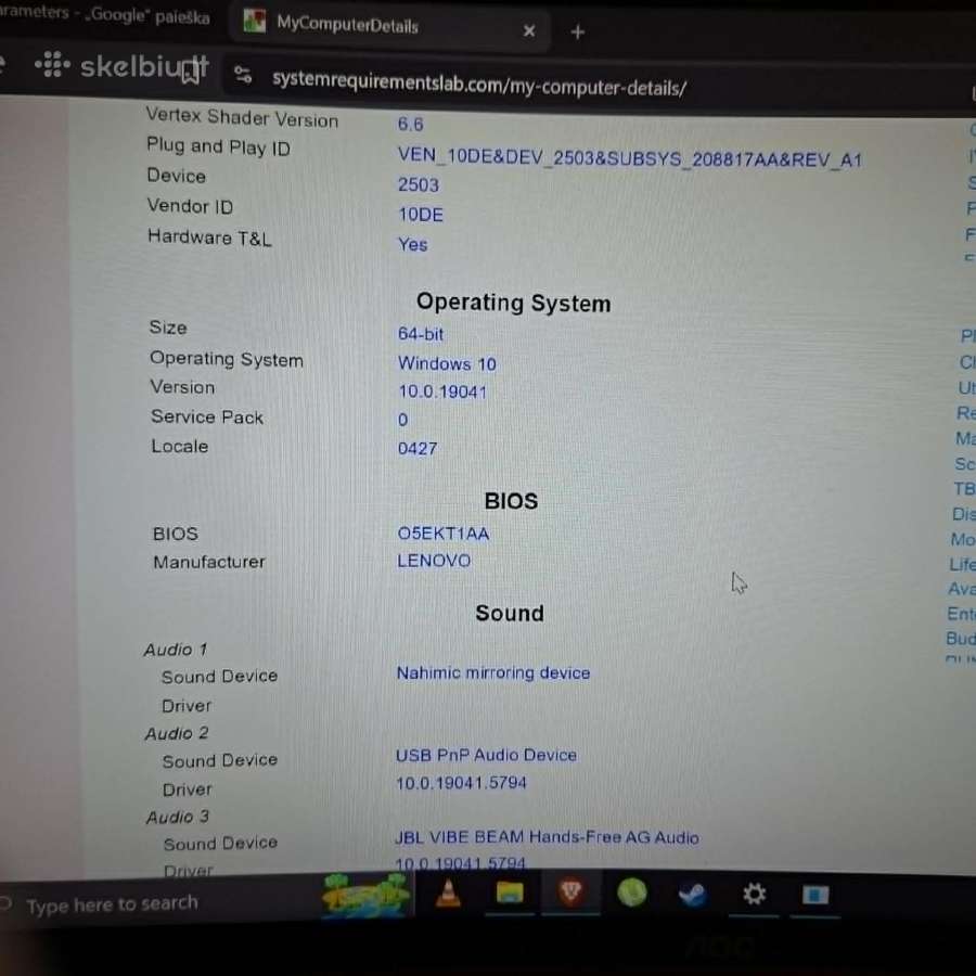 Lenovo stacionarus kompiuteris zaidimams - nuotraukos Nr. 5