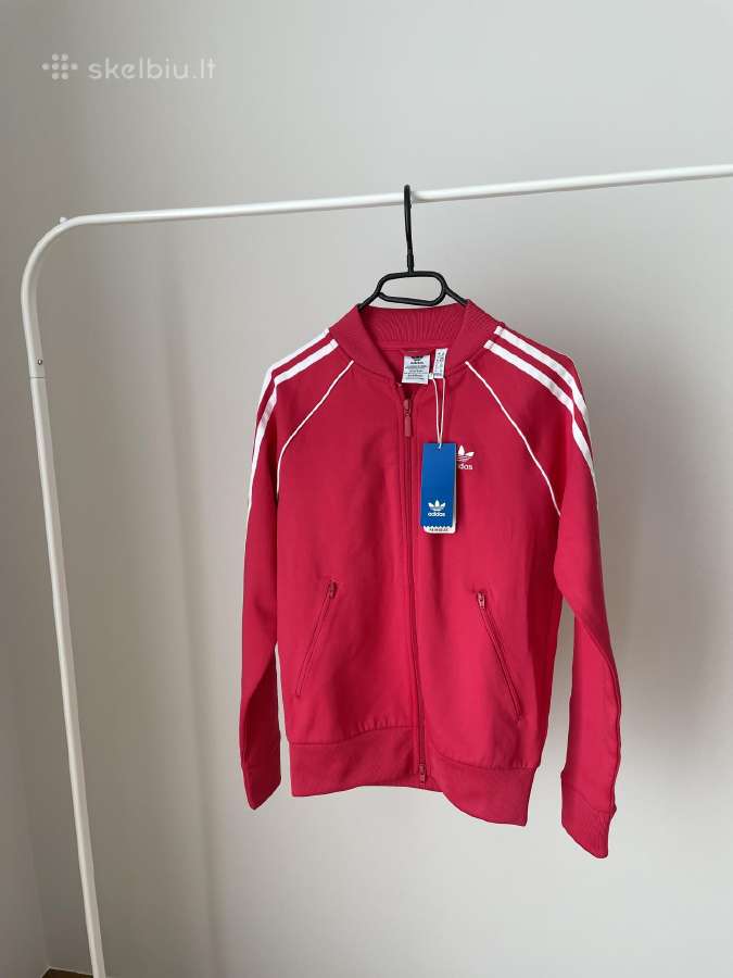 Adidas moteriškas tamsiai rožinis džemperis