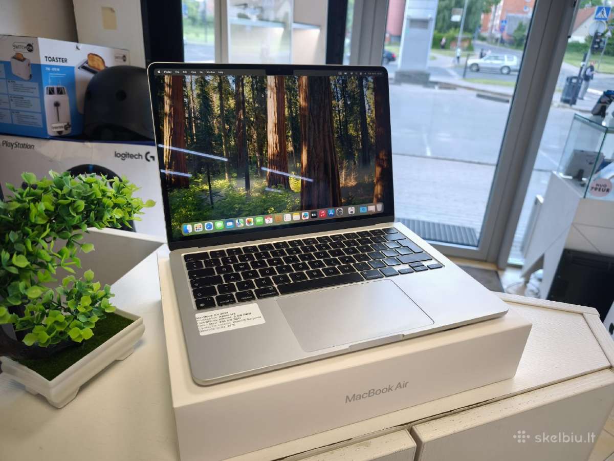 Idealus MacBook Air M3 baterija 97% su Garantija!