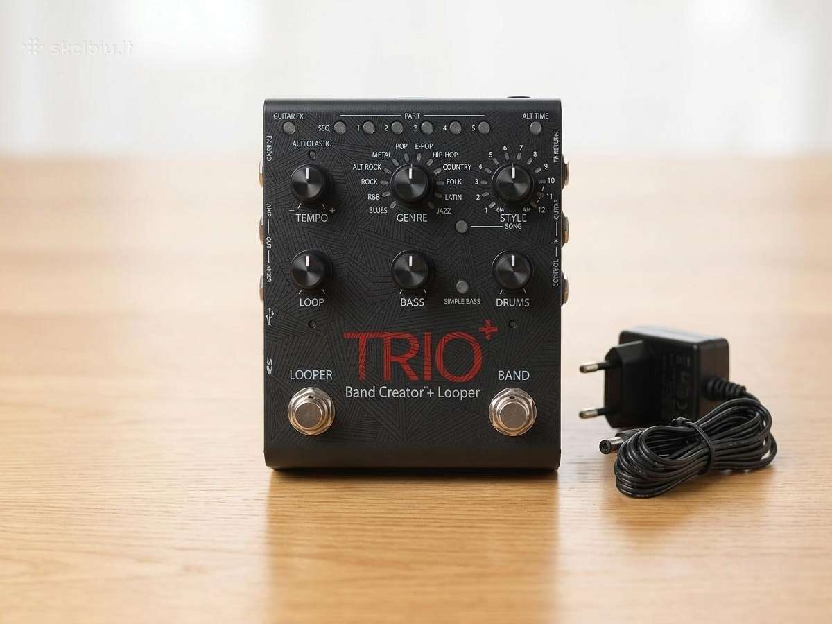 Parduodamas naujas „Digitech Trio“ (Looper) pedal