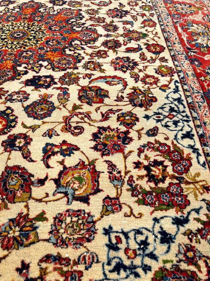 Vilnonis rankų darbo kilimas "Isfahan" - nuotraukos Nr. 10