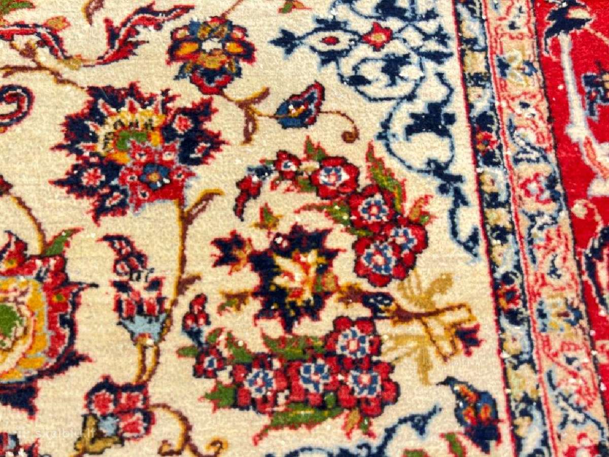 Vilnonis rankų darbo kilimas "Isfahan" - nuotraukos Nr. 12