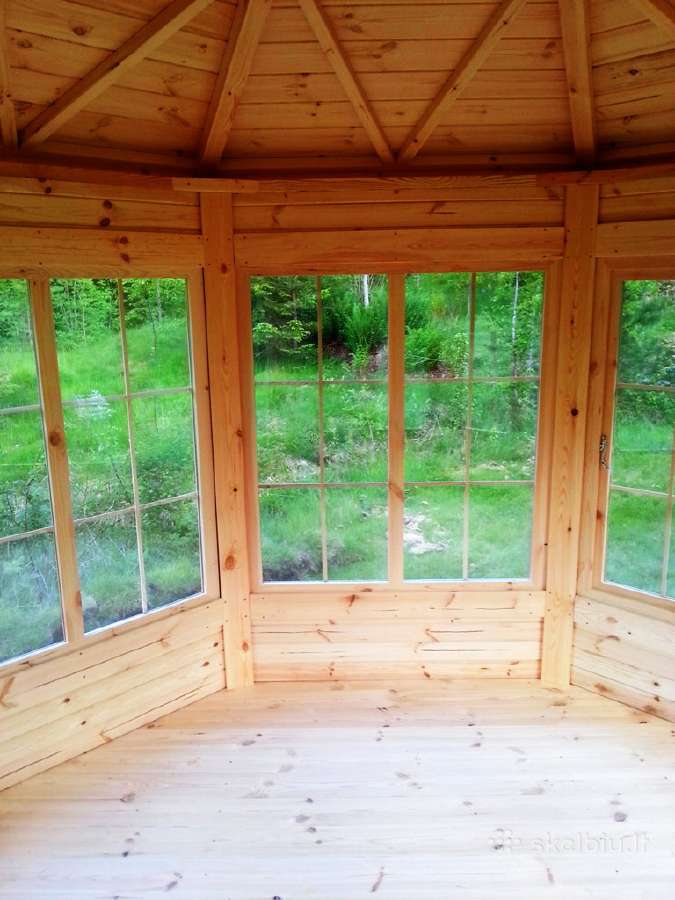 Medinė pavėsinė, sodo paviljonas, vasarnamis - nuotraukos Nr. 8