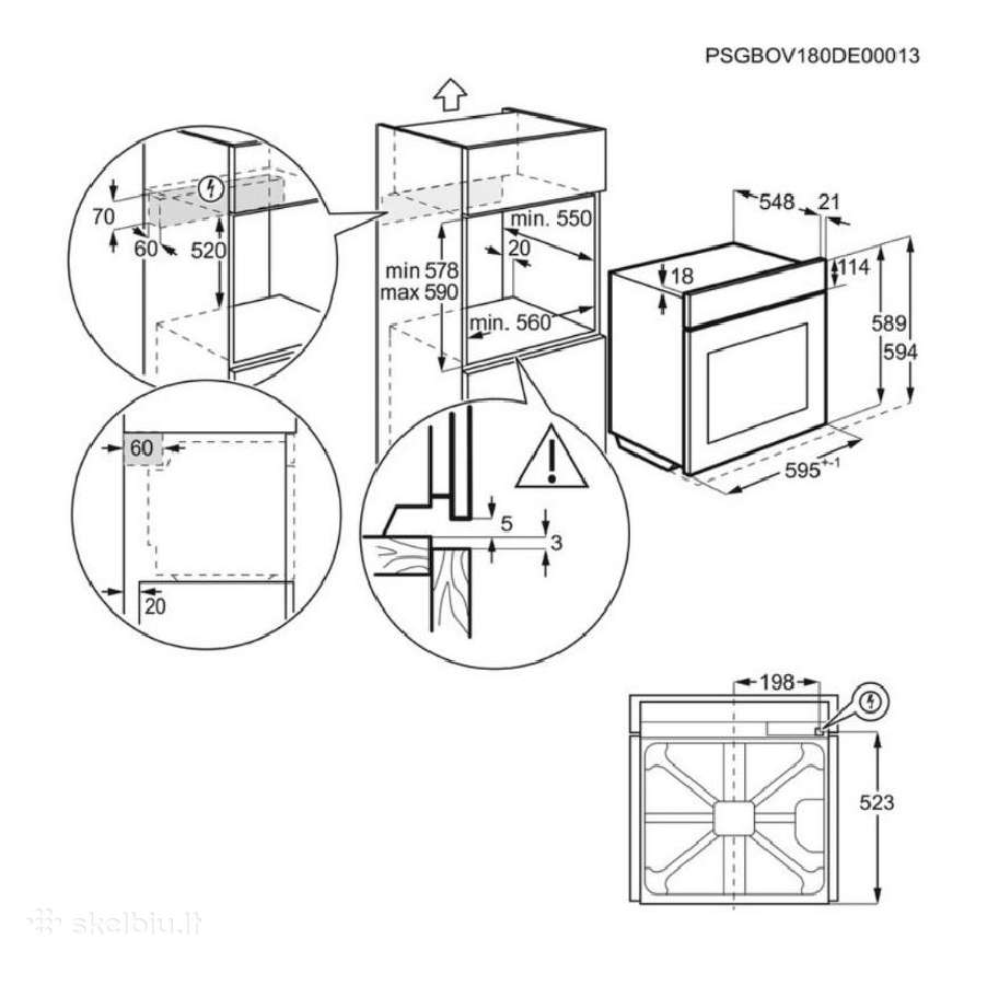 Electrolux Kocbp39wx garinė orkaitė pirolize WiFi - nuotraukos Nr. 12