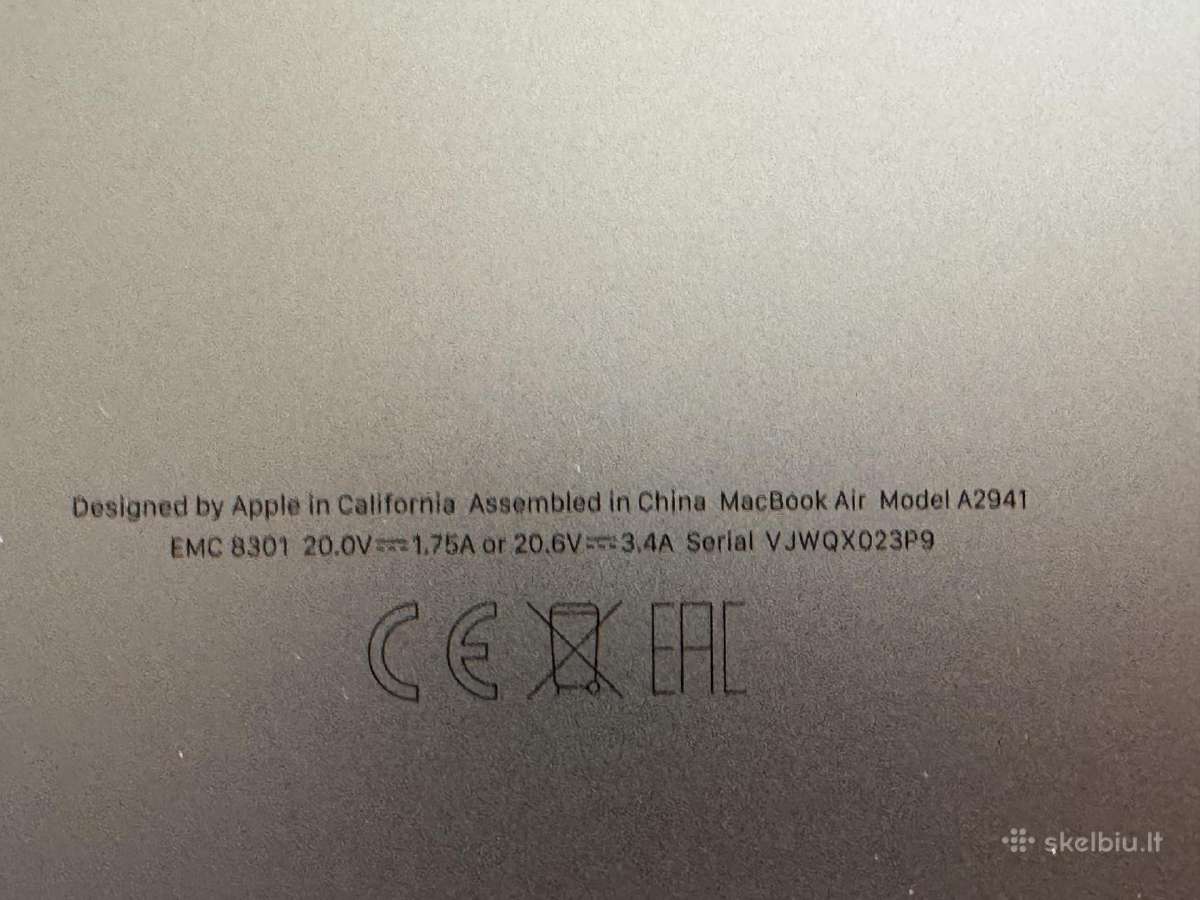 MacBook Air 15" M2, 8gb RAM, 256gb SSD, Space Gray - nuotraukos Nr. 4