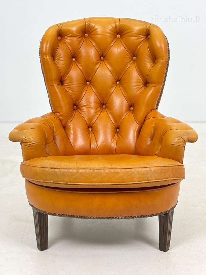 Odinis chesterfield stiliaus fotelis - nuotraukos Nr. 3