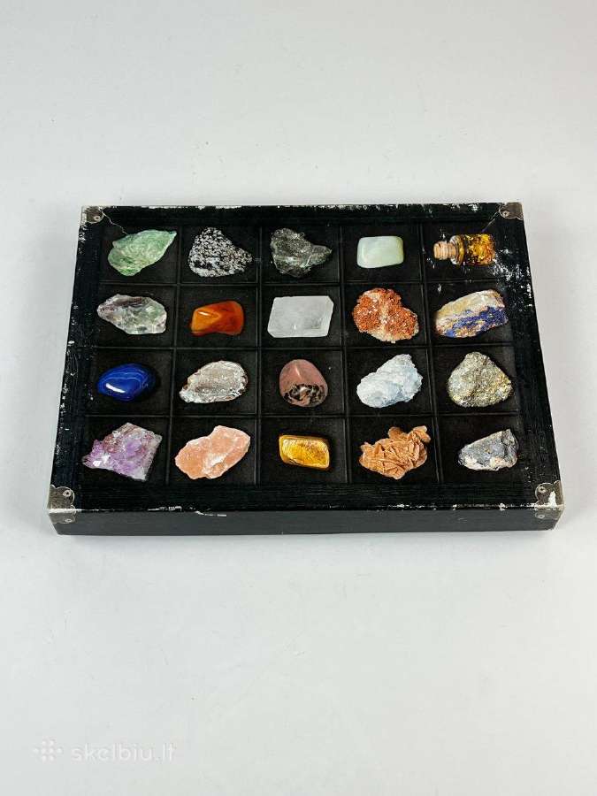 Mineralų kolekcija dėžutėje - nuotraukos Nr. 2