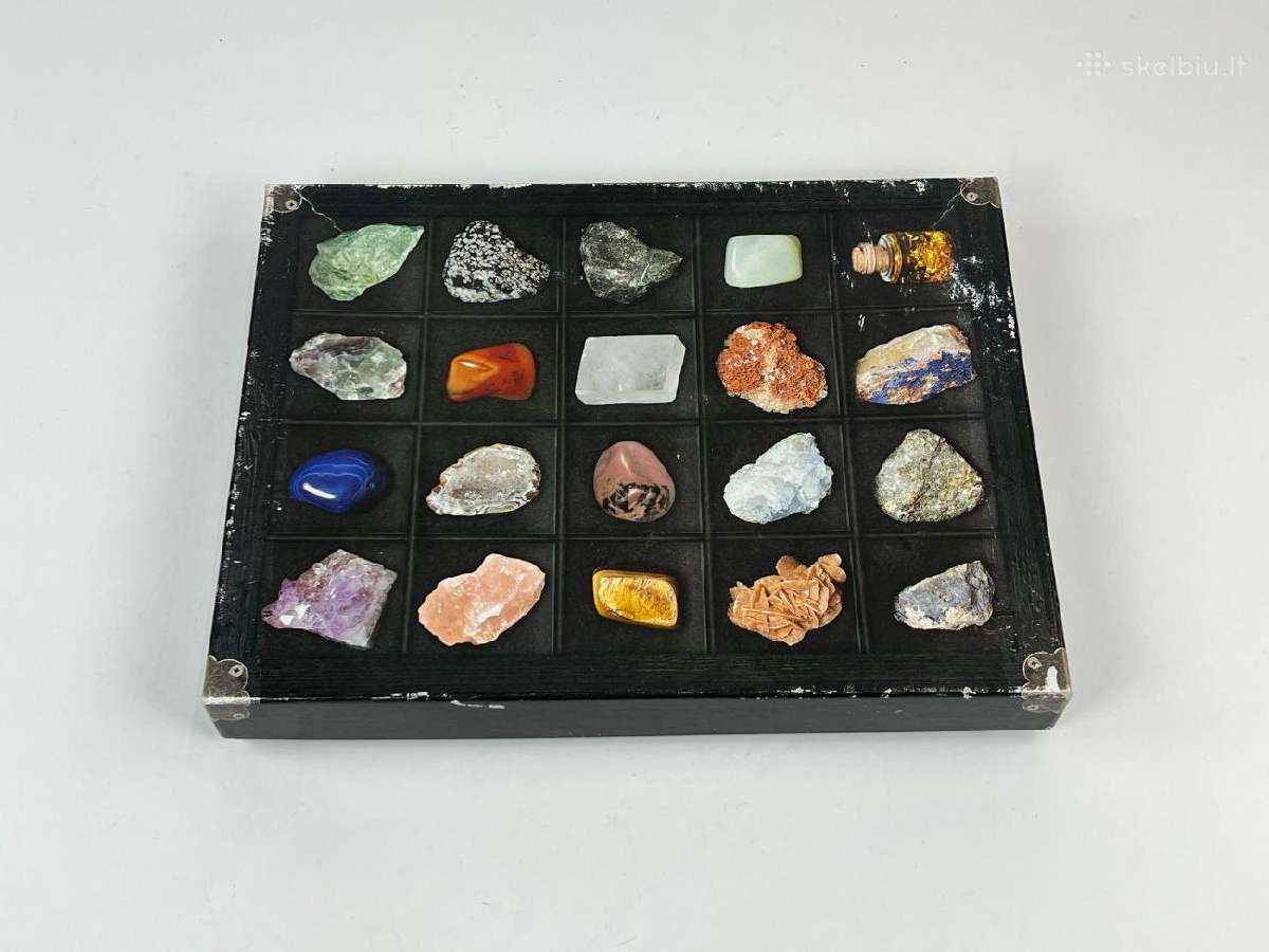 Mineralų kolekcija dėžutėje - nuotraukos Nr. 3