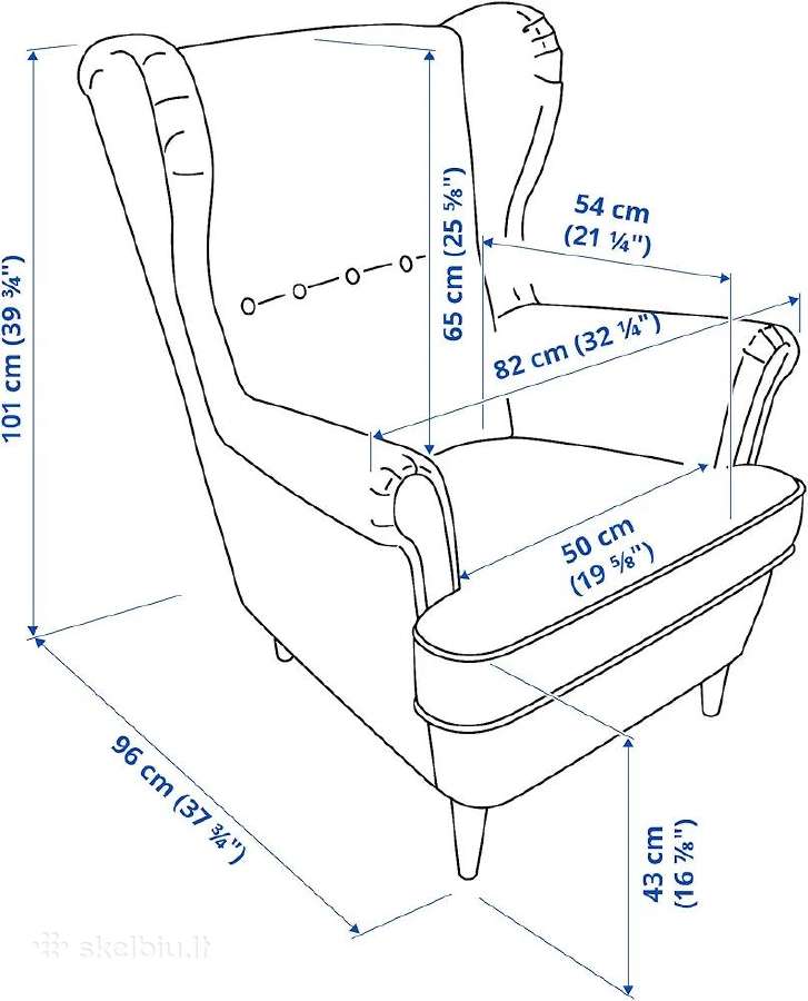 Ikea Strandmon prabangus poilsio fotelis - nuotraukos Nr. 8