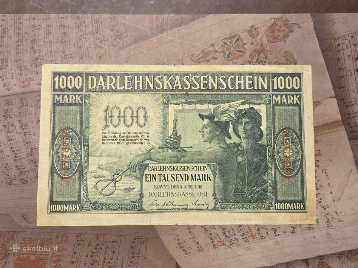 1000 mark 1918 Kowno - nuotraukos Nr. 2