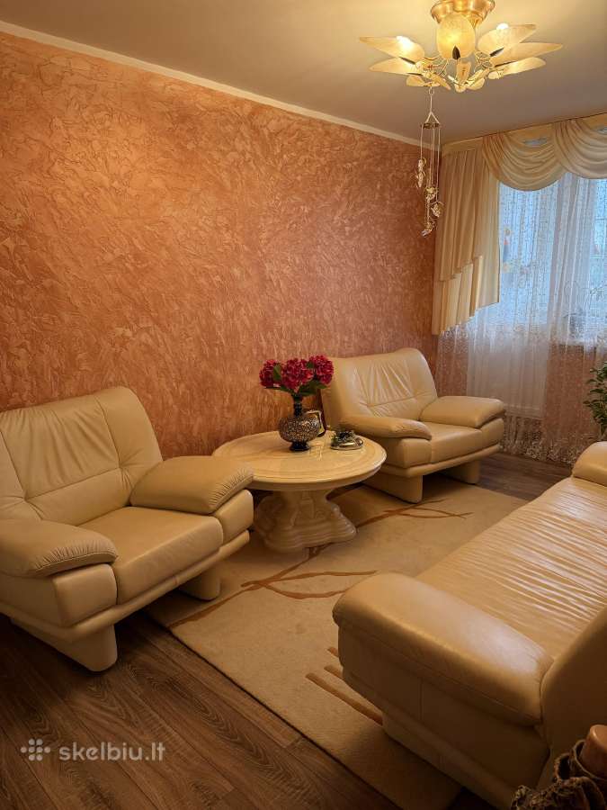 Natūralios odos baldų komplektas