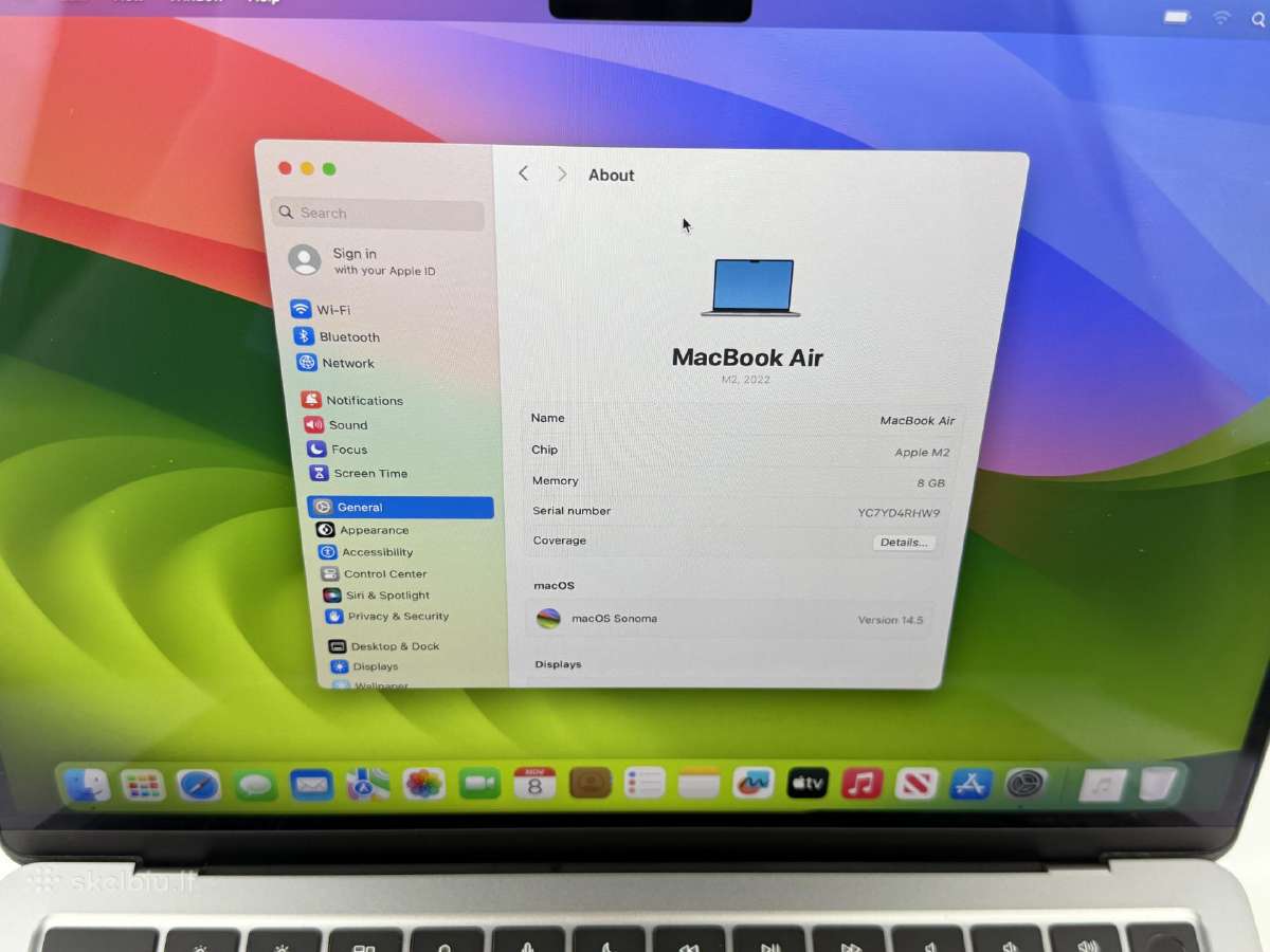 MacBook Air M2 - Kaip Naujas 10/10 - Baterija 100% - nuotraukos Nr. 7