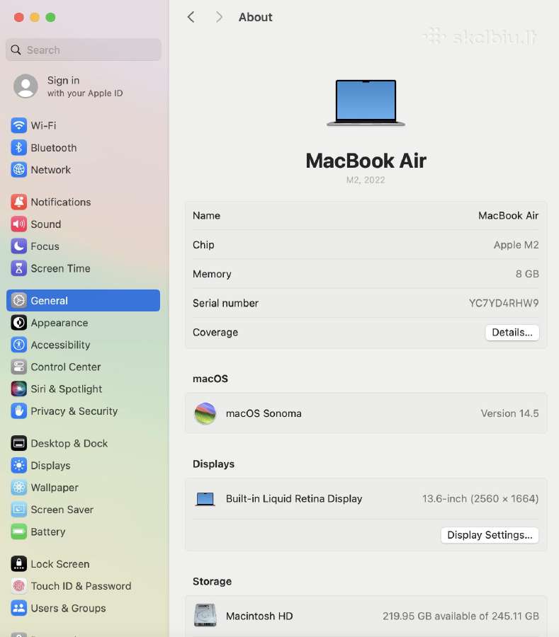 MacBook Air M2 - Kaip Naujas 10/10 - Baterija 100% - nuotraukos Nr. 8