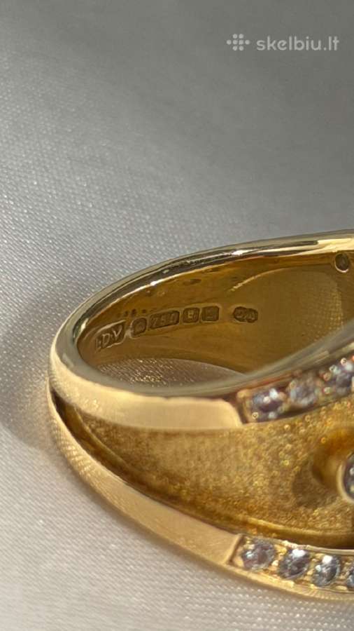 De Vroomen 18k geltono aukso deimantinis žiedas - nuotraukos Nr. 6