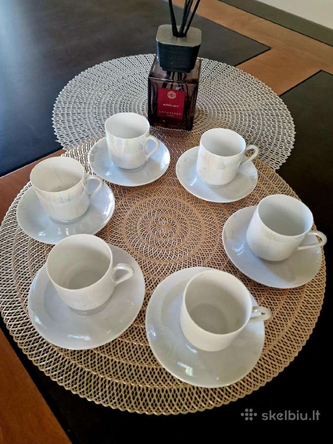 Japoniškas porcelianas, 6 espresso puodeliai su lė