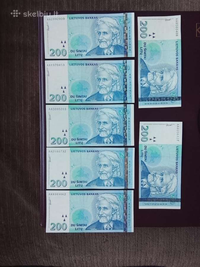 200 litų 1997m.aa serija