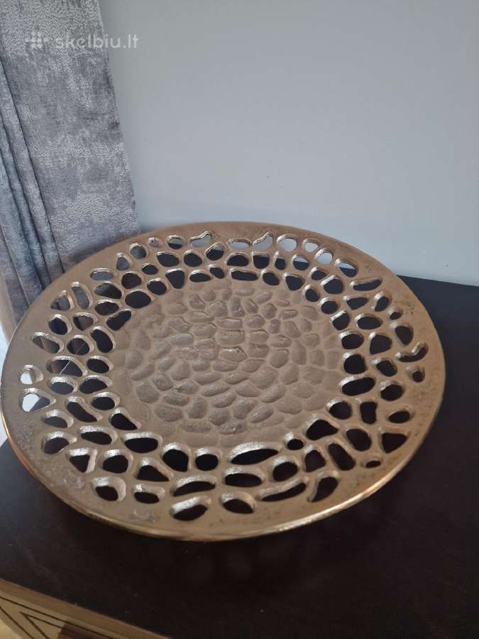 Didelė metalinė lėkštė – vaisinė