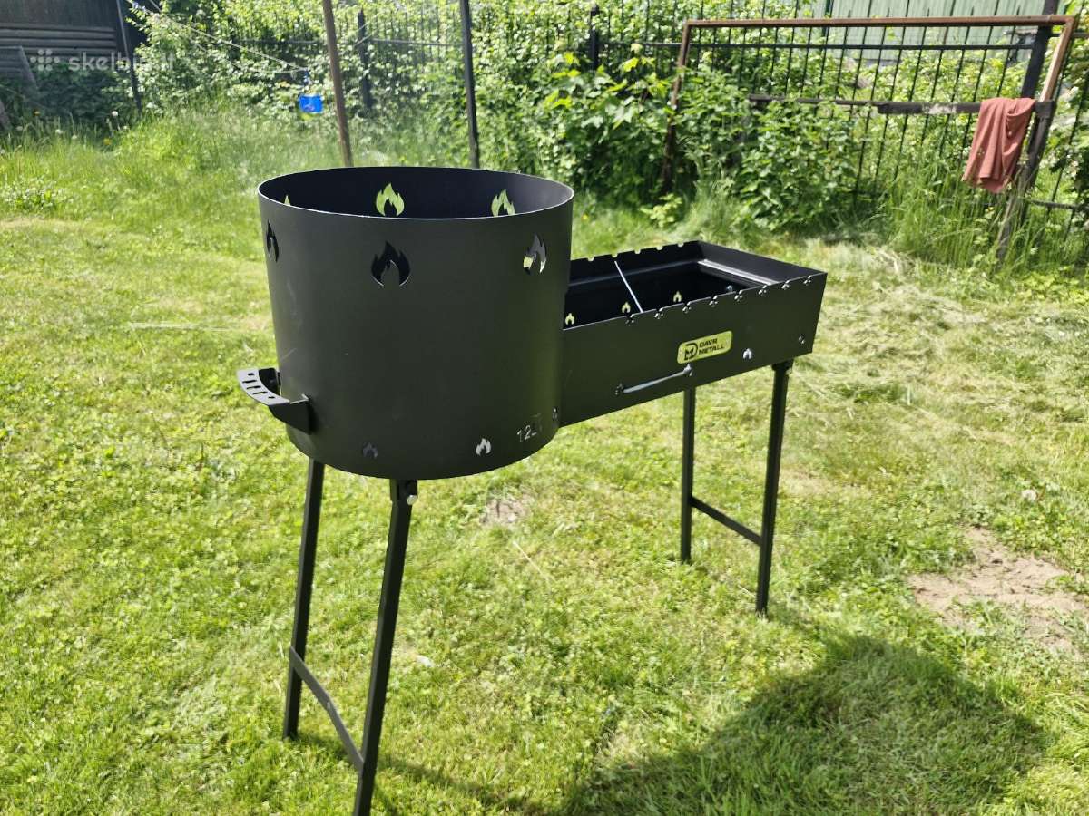 Šašlykinė- kazano krosnelė 12 l kazanui mangalas - nuotraukos Nr. 7