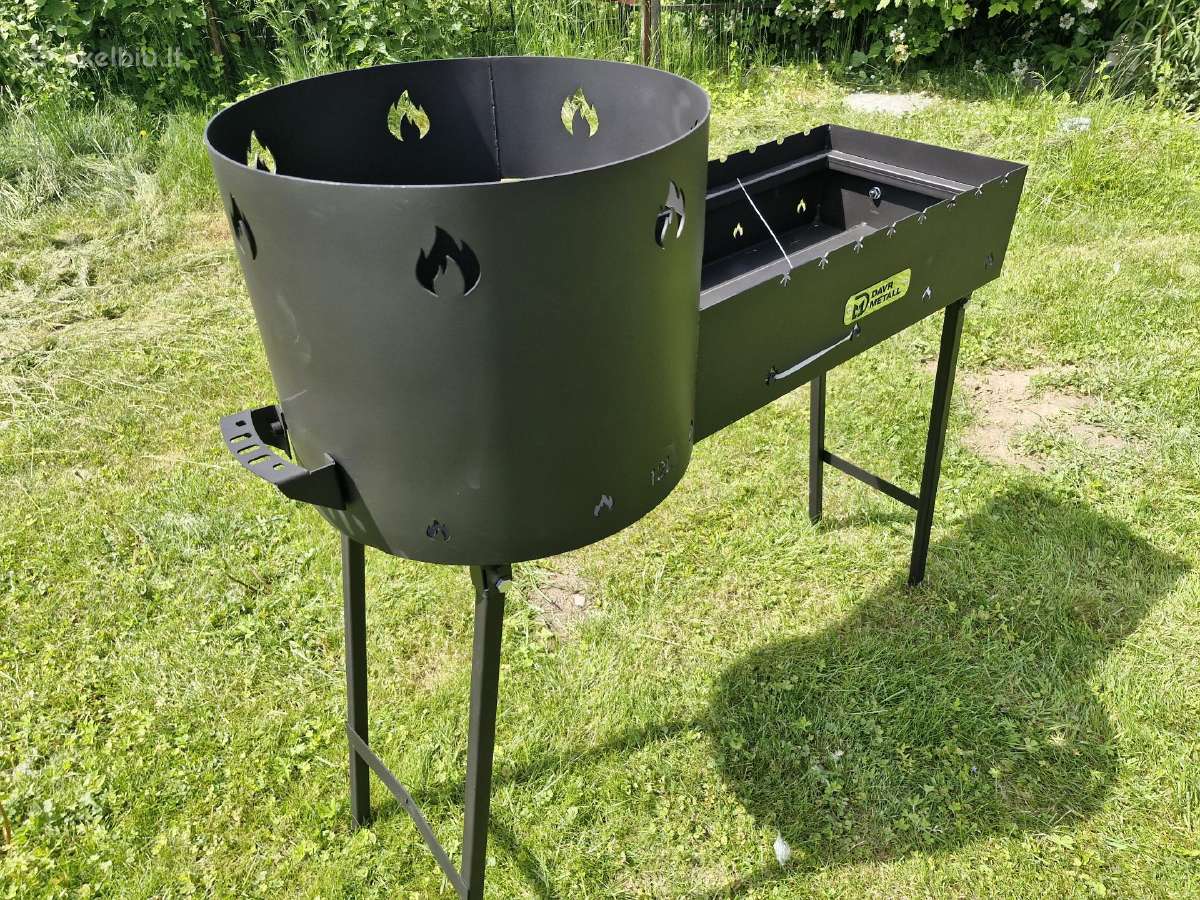 Šašlykinė- kazano krosnelė 12 l kazanui mangalas - nuotraukos Nr. 12