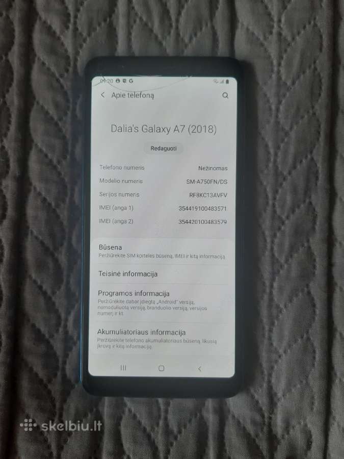 Samsung A7 2018 64gb - nuotraukos Nr. 3