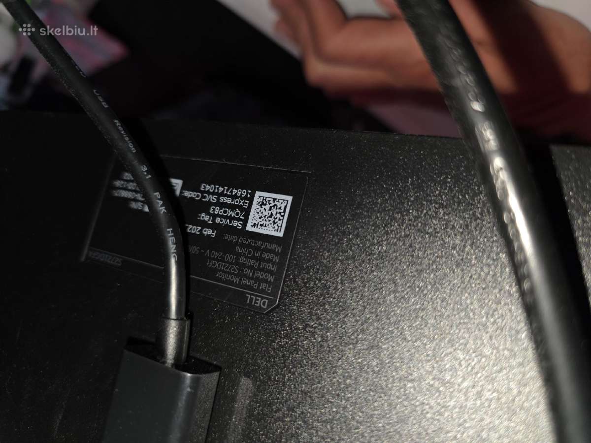 Dell S2721dgf 27" 2k Qhd Fast Ips 165hz 1ms gsync - nuotraukos Nr. 2