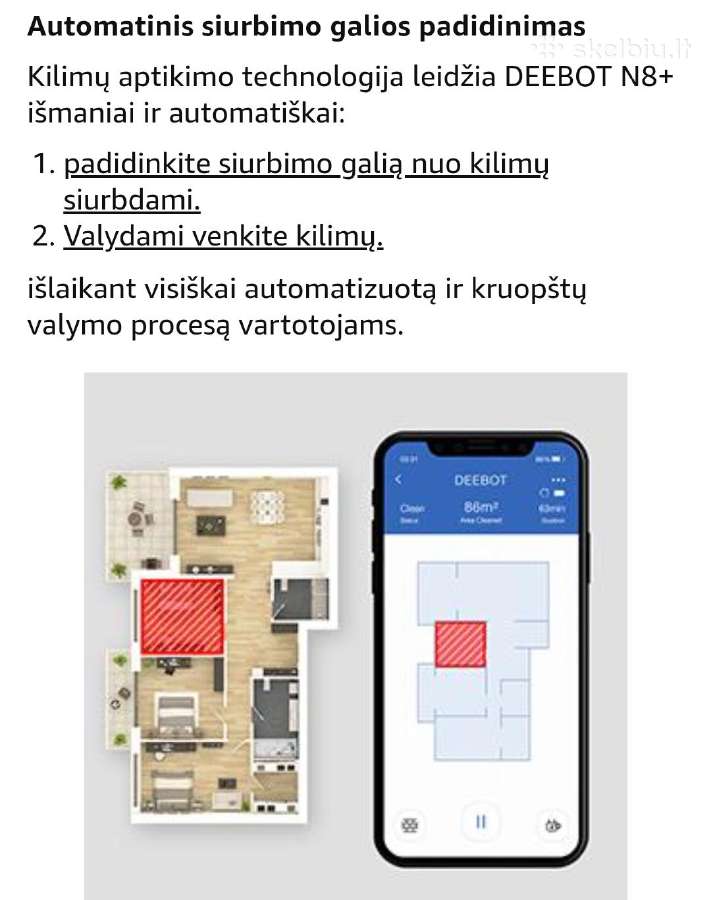 Ecovacs deebot N8 dulkių siurblys robotas - nuotraukos Nr. 5