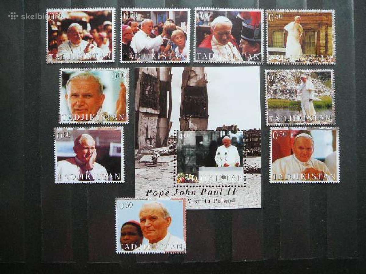 Popiezius J. Paulius II Tadzikistanas 2002 Mnh td5