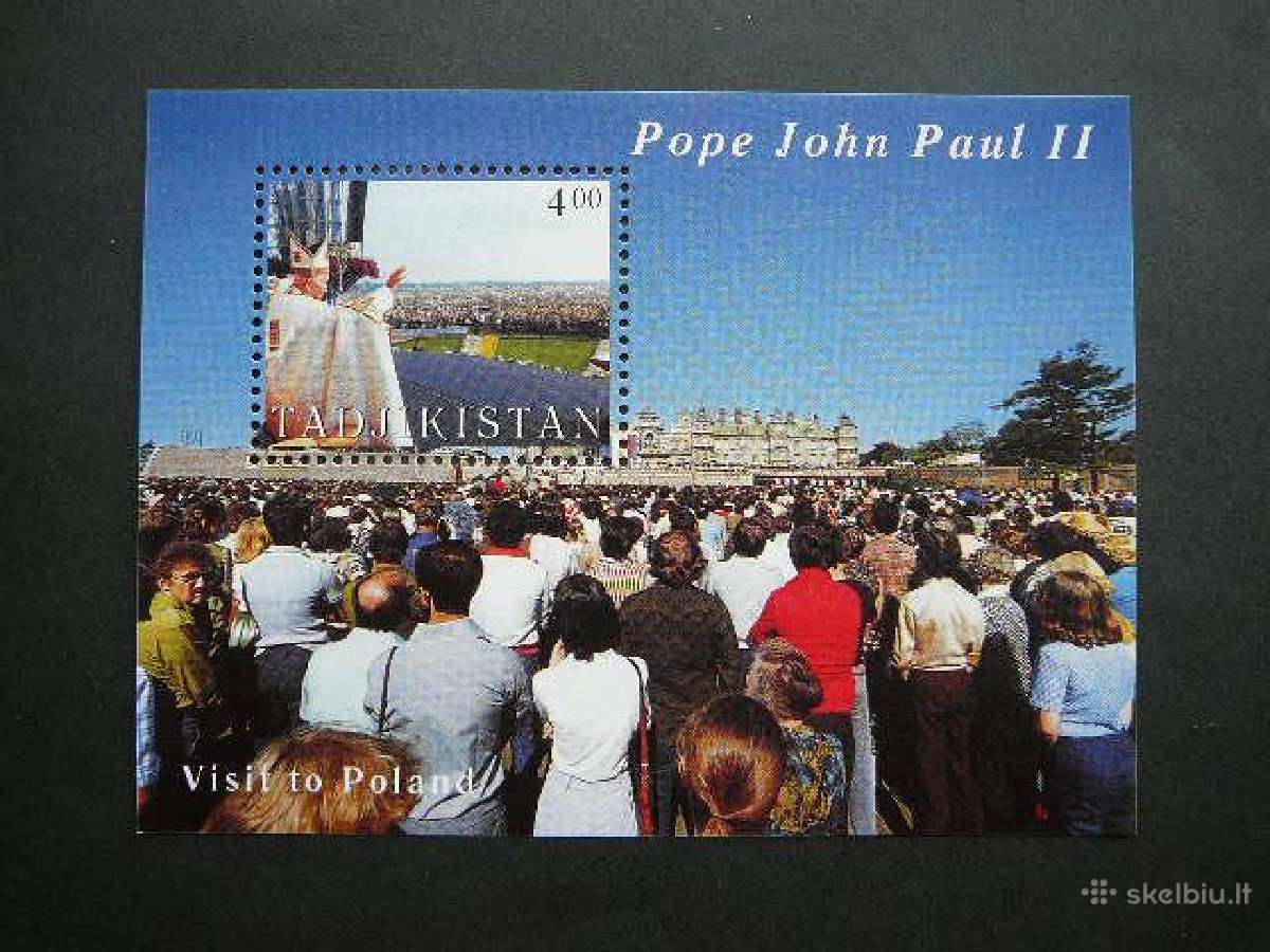 Popiezius J. Paulius II Tadzikistanas 2002 Mnh td6