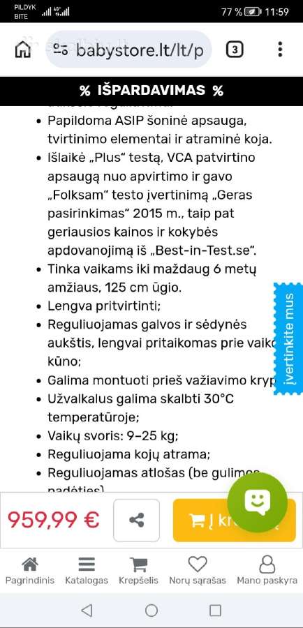 Axikid minikid2 autokedute - nuotraukos Nr. 4