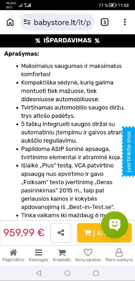 Axikid minikid2 autokedute - nuotraukos Nr. 5