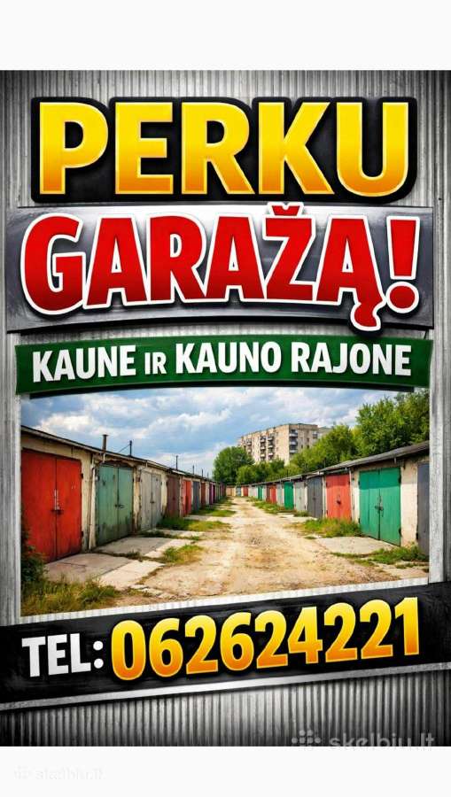 Perku garaža sandeliuka Kaune ar Kauno rajone