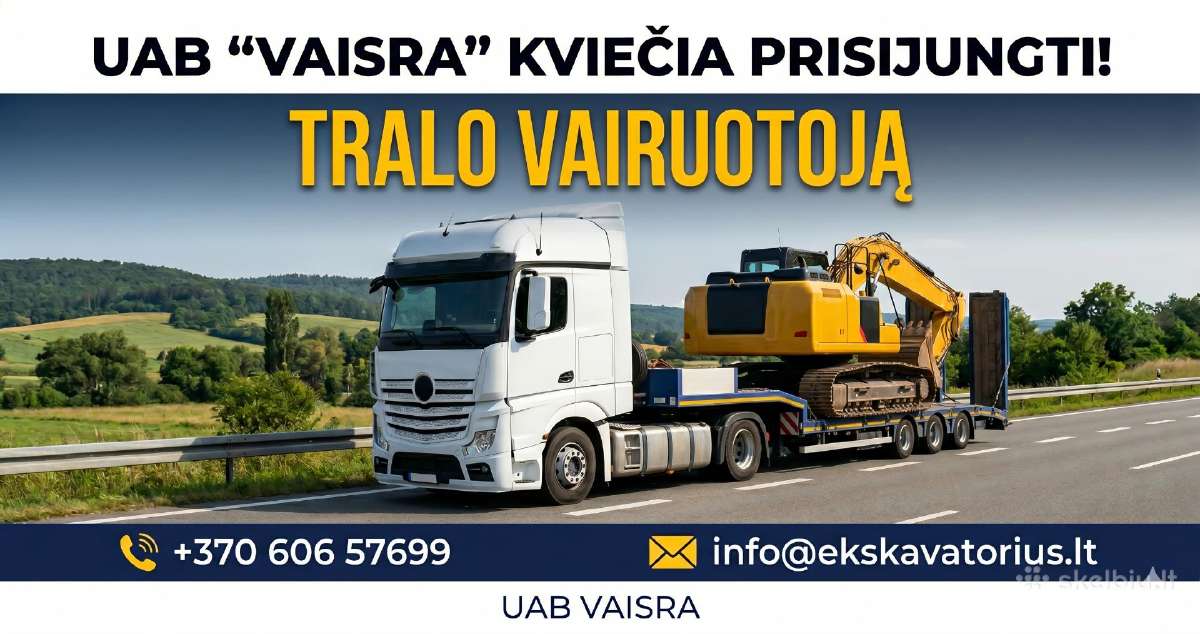 Ieškomas Tralo Vairuotojas (-A)