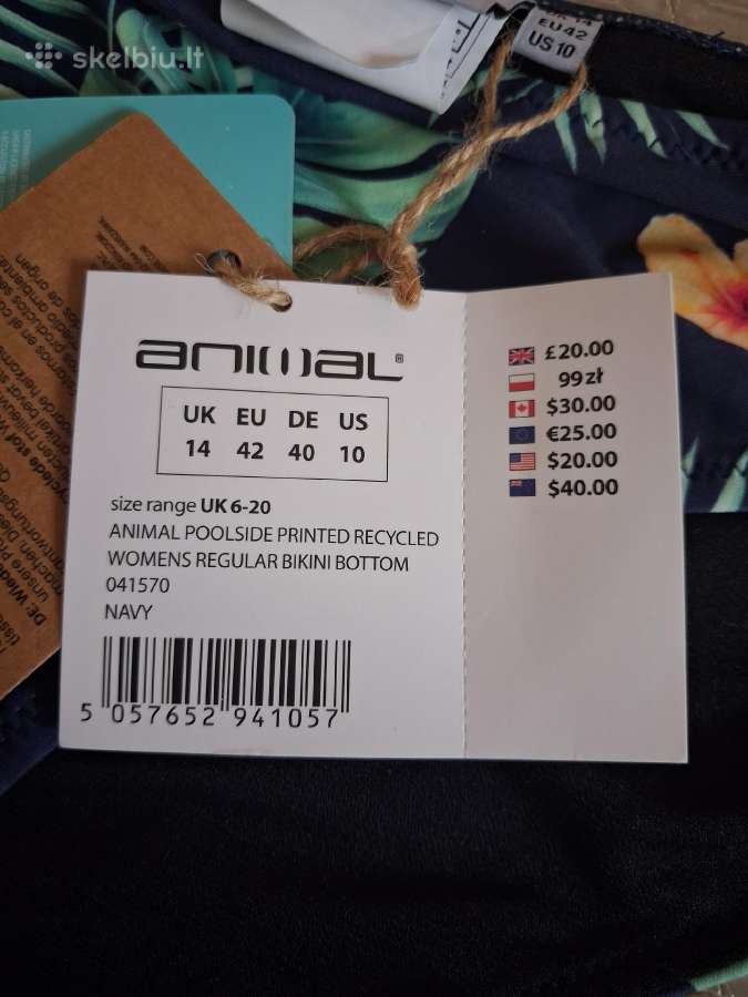 Animal naujos tamsiai mėlynos bikini kelnaitės - nuotraukos Nr. 7