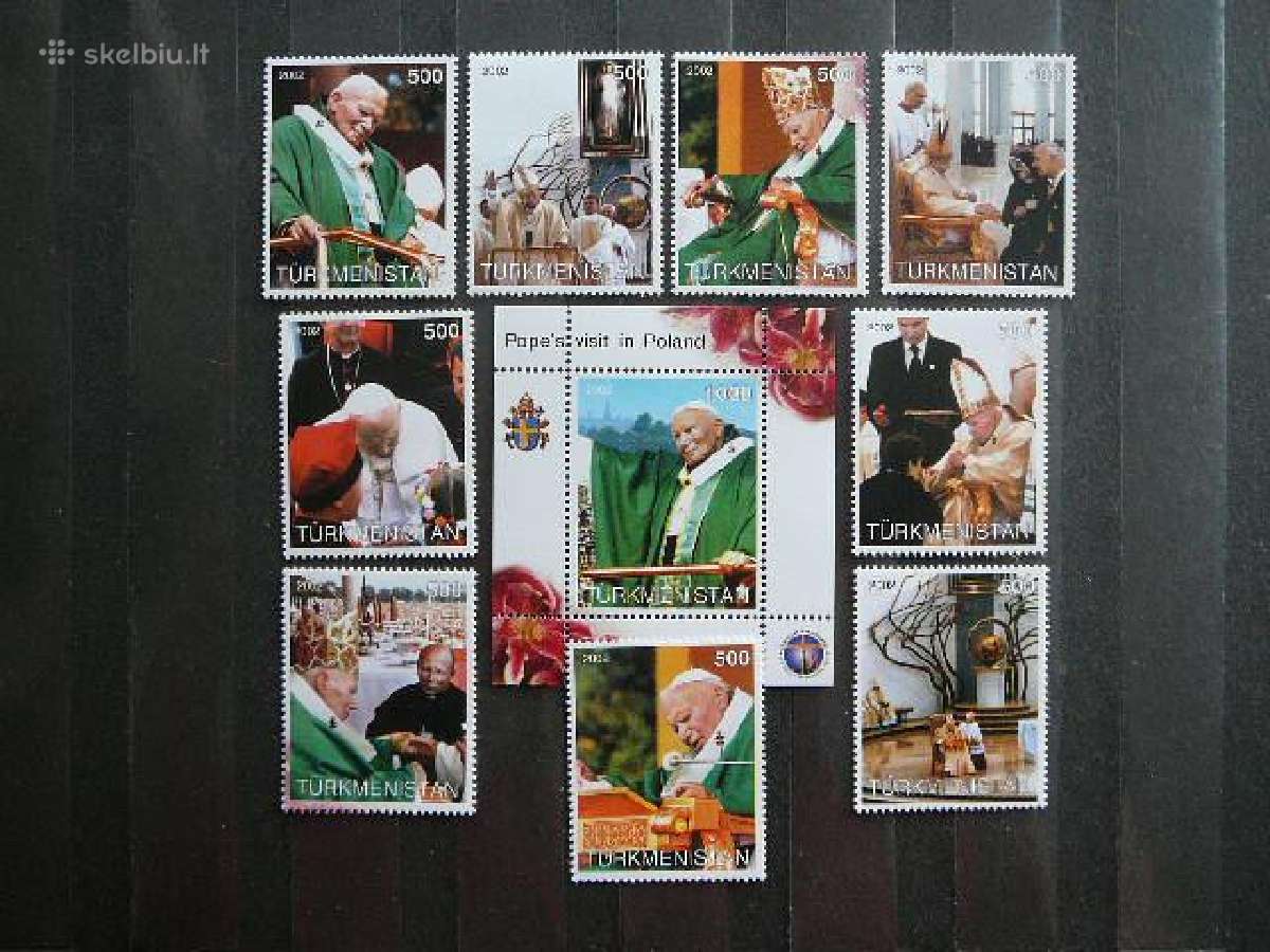 Popiezius J. Paulius II Turkmenija 2002 Mnh tkm7