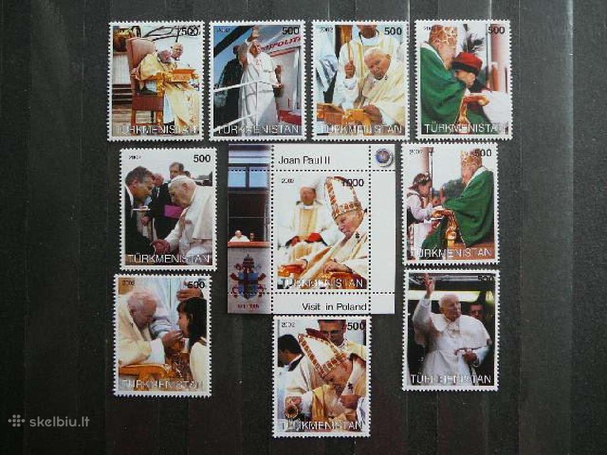 Popiezius J. Paulius II Turkmenija 2002 Mnh tkm8
