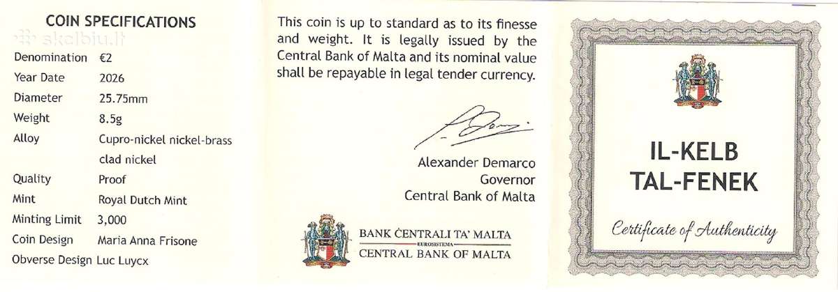 Malta 2026 Faraonų šuo Proof - nuotraukos Nr. 3