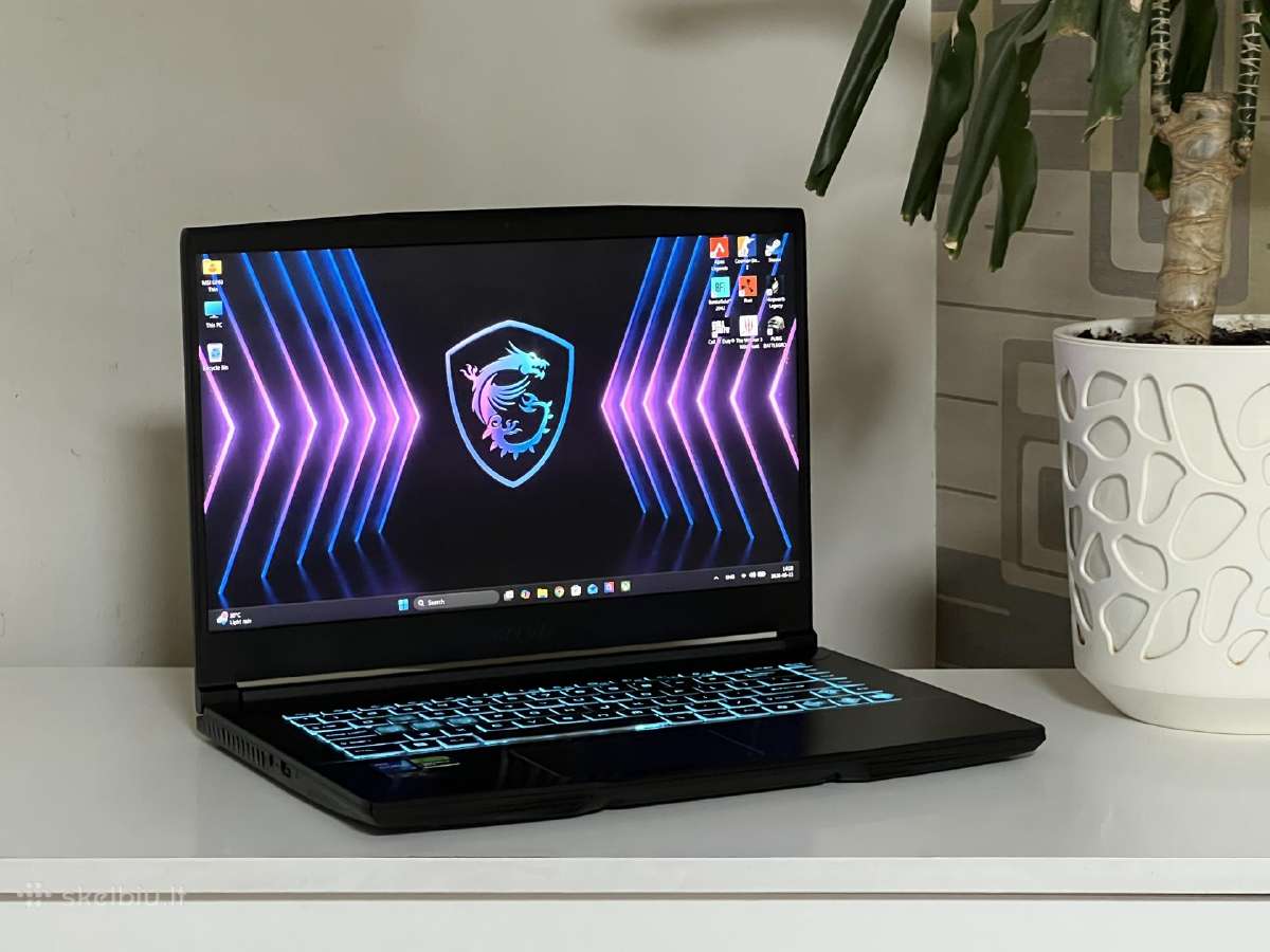 Parduodamas Msi Gf63 su Rtx 4050, I5-12k, 144hz.