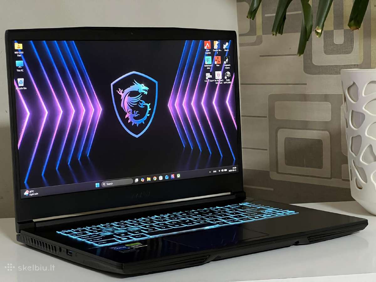 Parduodamas Msi Gf63 su Rtx 4050, I5-12k, 144hz. - nuotraukos Nr. 2