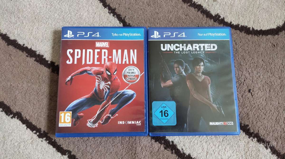 Spider-man, Uncharted ir kiti Ps4 žaidimai
