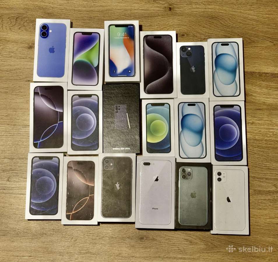 Apple ir Samsung dėžutės