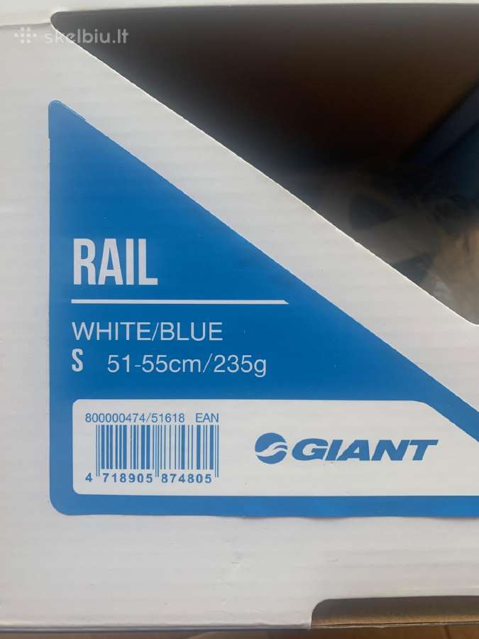 Naujas Dviratininko šalmas Giant Rail 235 g. - nuotraukos Nr. 3