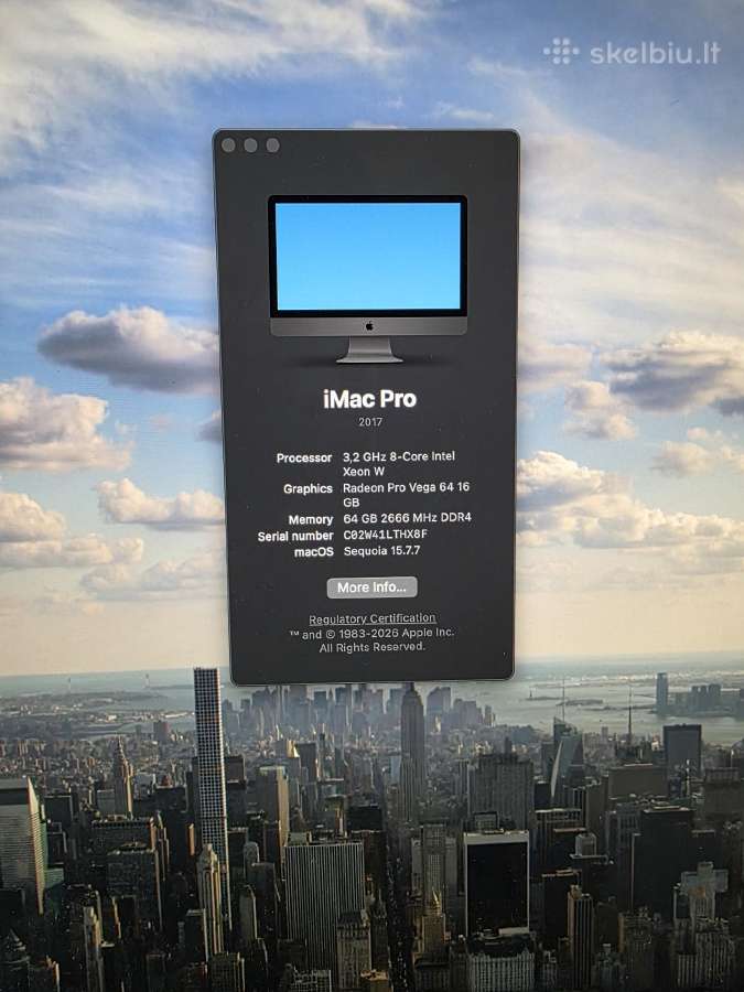 iMac Pro 27 5k Xeon 8-core 64gb 1tb - nuotraukos Nr. 2