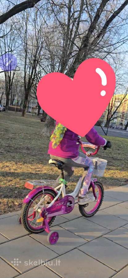 Parduodamas vaikiškas mergaitiškas dviratis