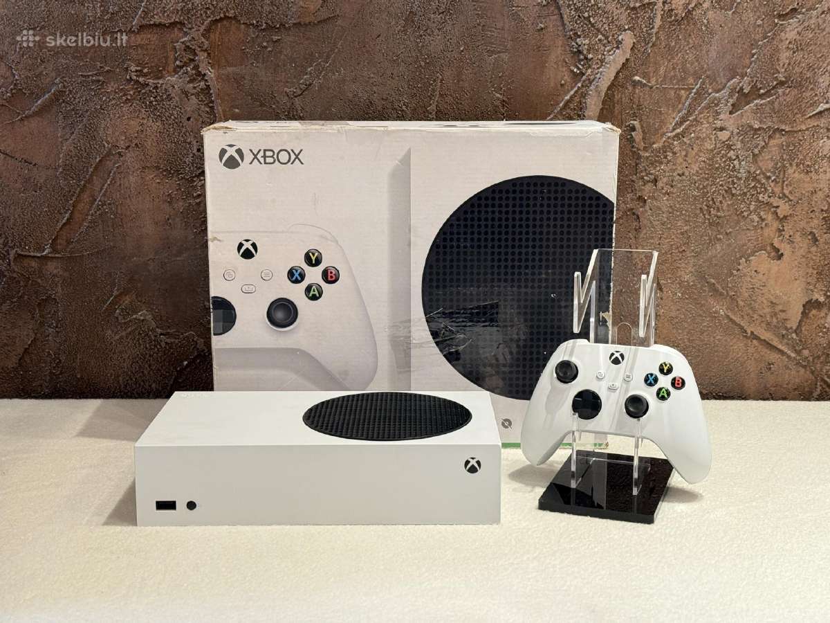 Xbox Series S 512gb pilnas komplektas + stovas