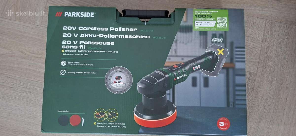 Naujas Parkside Ppma 20-li C4 Poliruoklis