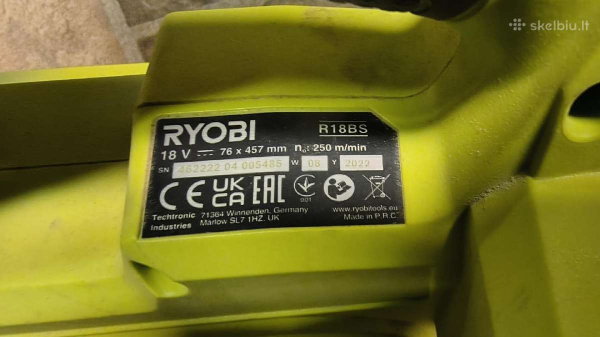 Šlifuoklis Ryobi One - nuotraukos Nr. 4