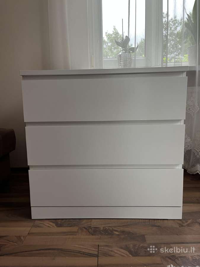 Ikea balta komoda Malm