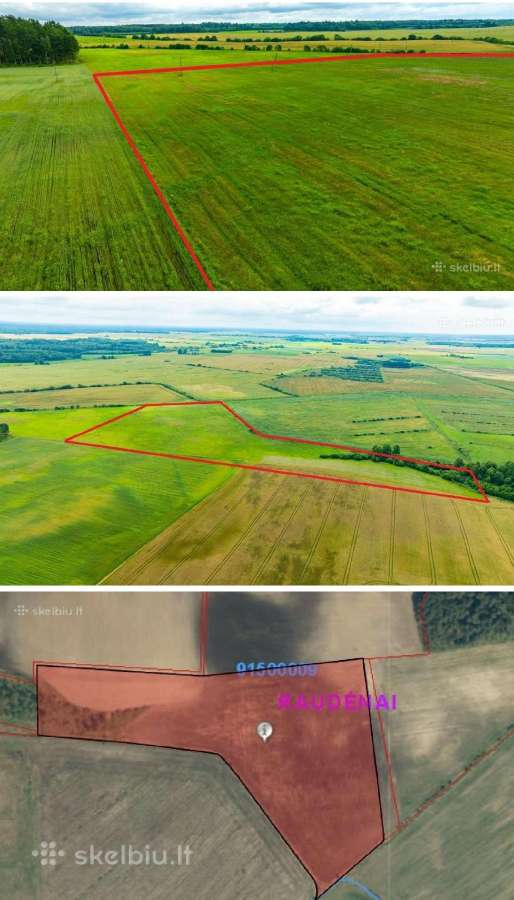 7.2 ha dirbama zeme, netoli Raudenu k, po 5250/ha