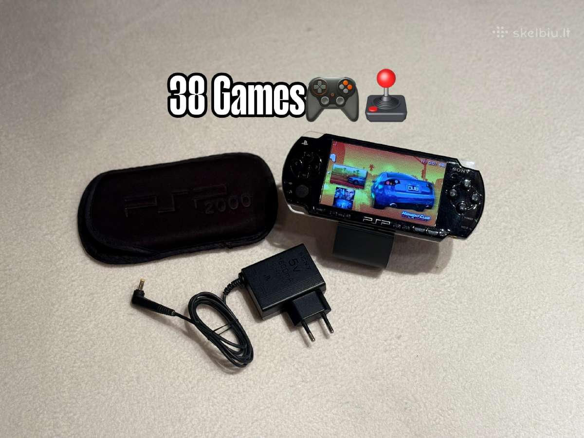 Modded! Sony PSP 2000 128 GB Sd card msd + case