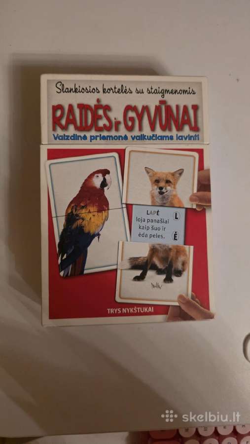 Slankiosios kortelės Raidės ir gyvūnai